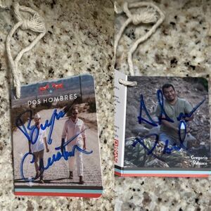 Bryan Cranston & Aaron Paul Breaking Bad Signed Dos Hombres Mezcal Hangtag
